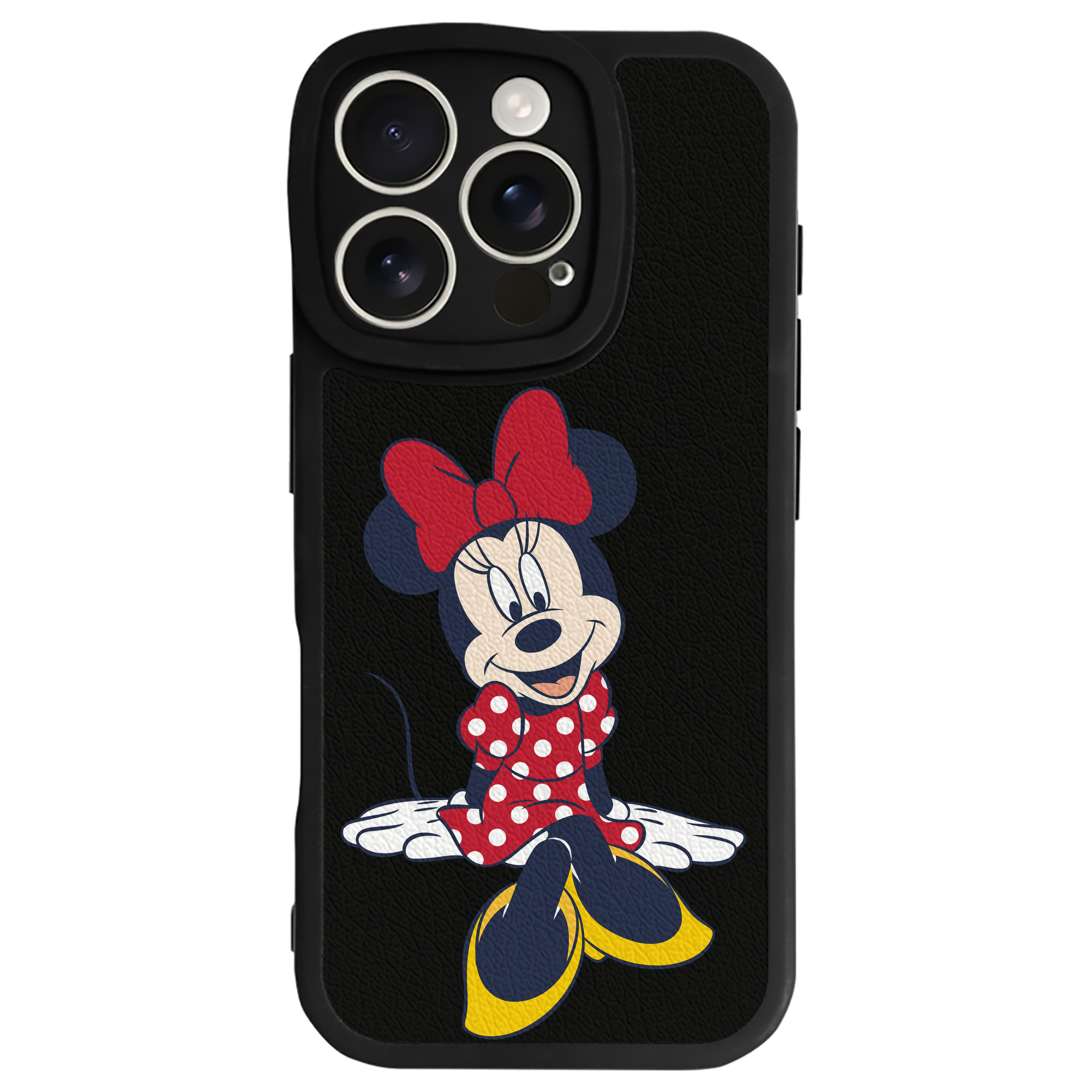 （画像用） ミッキーマウス Mickey Mouse 【iPhone 16シリーズ対応】シリコンスマホケース（レザー調） 材質：シリコン